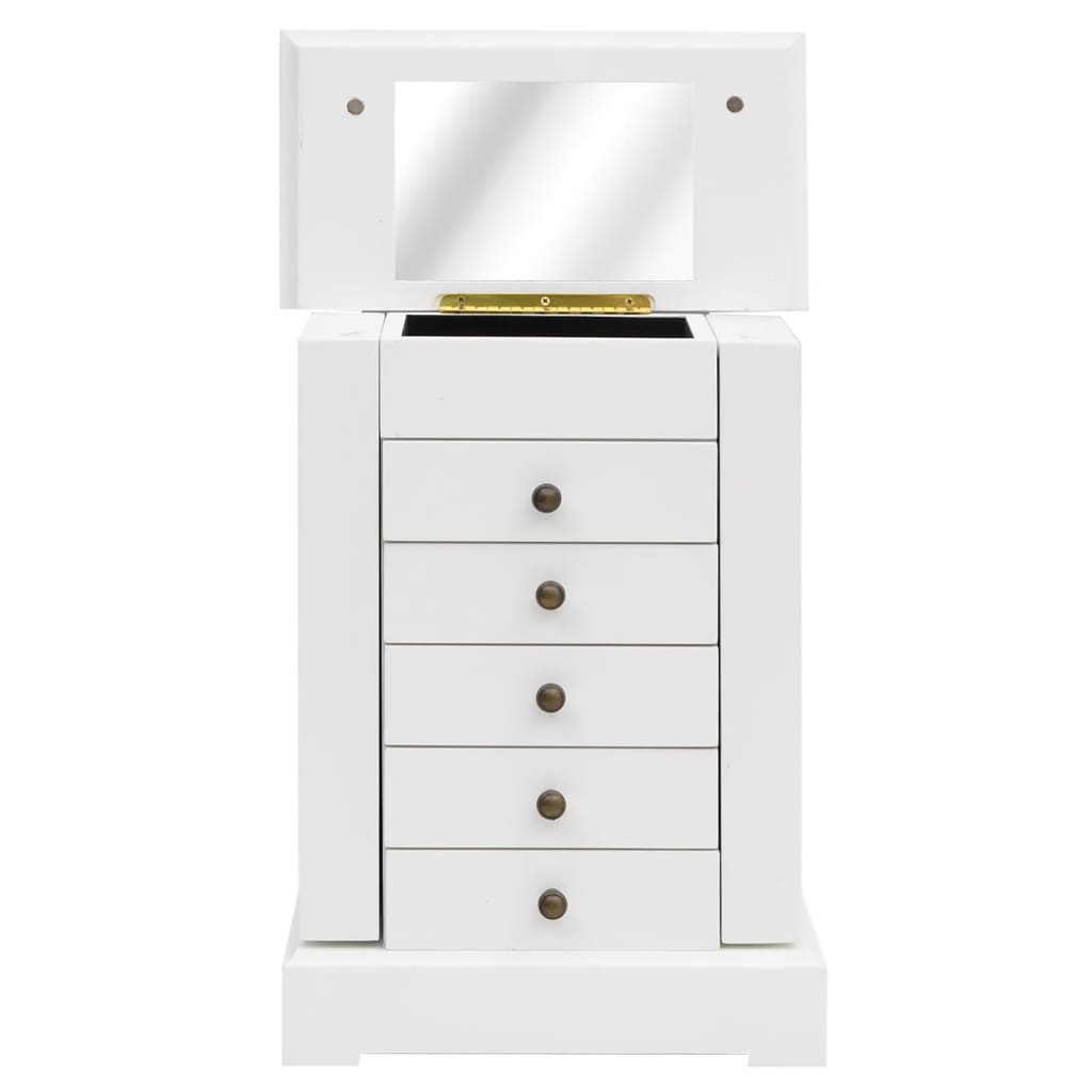 vidaXL Schmuckkasten mit Spiegel MDF 25 x 13,5 x 34 cm - Image 6