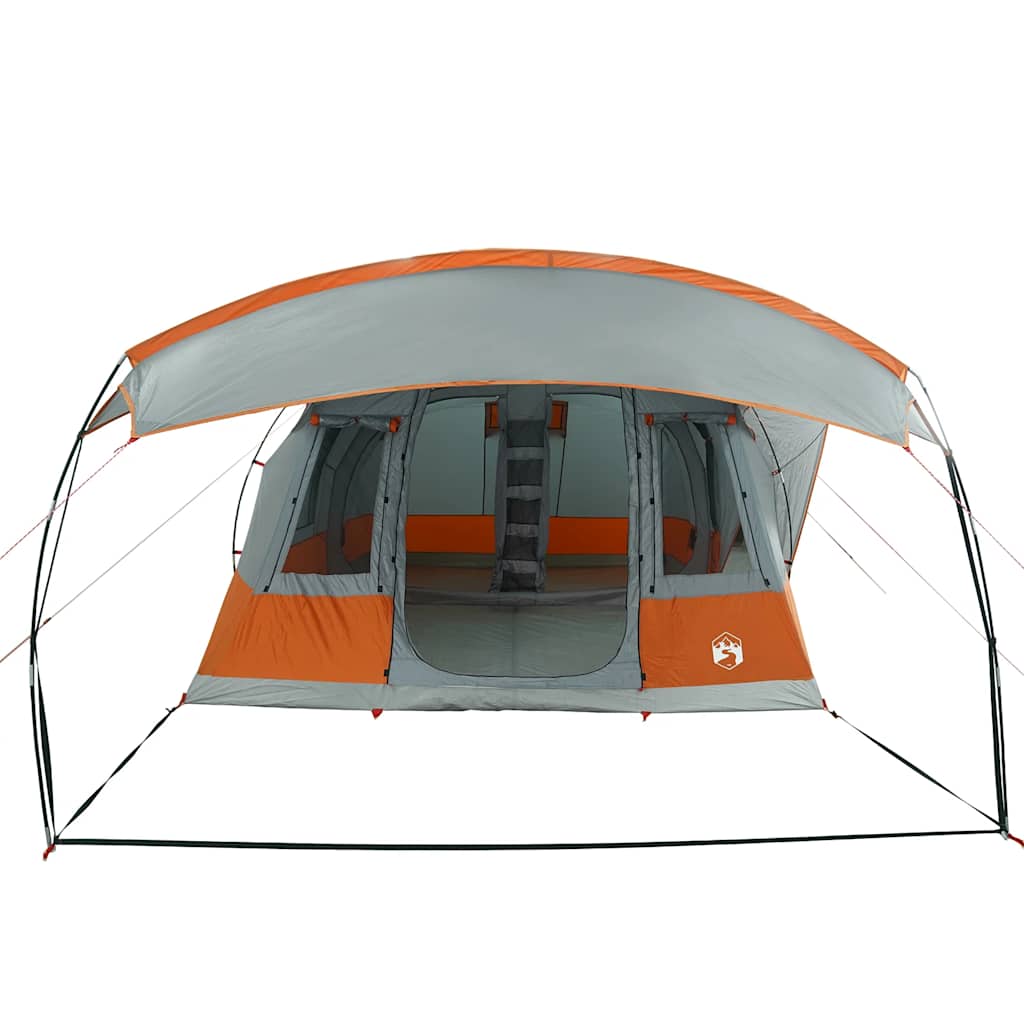 vidaXL Tunnelzelt 5 Personen Grau und Orange Wasserdicht - Image 6