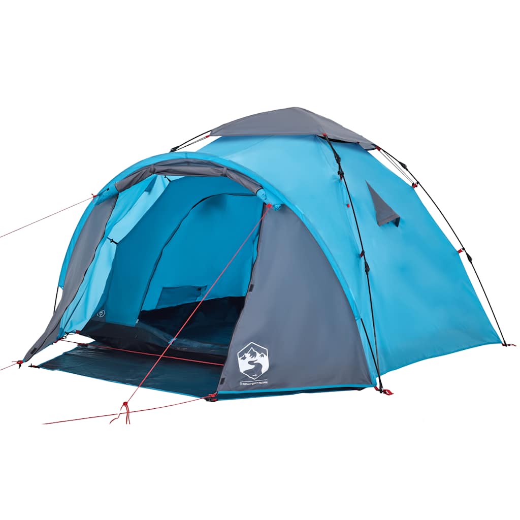 vidaXL Kuppel-Campingzelt 3 Personen Blau Quick Release - Image 4