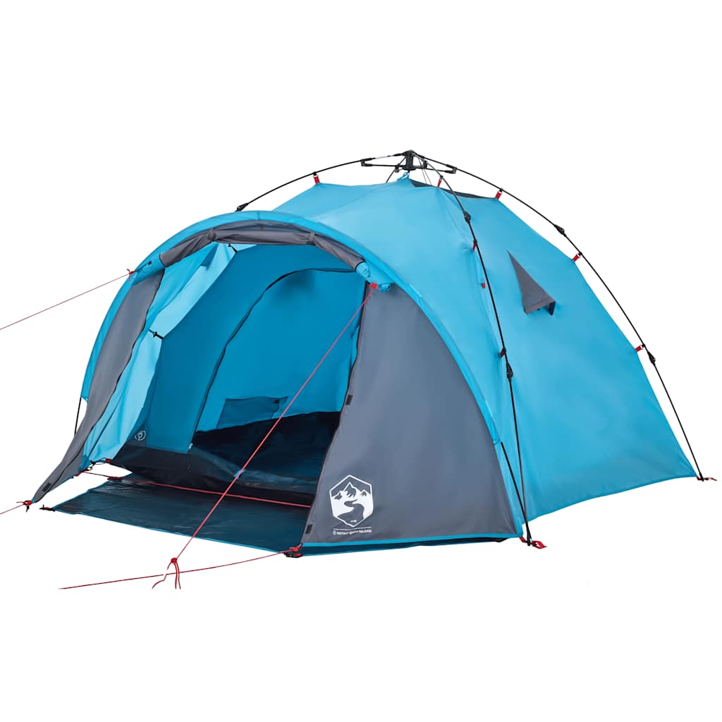 vidaXL Kuppel-Campingzelt 3 Personen Blau Quick Release - Image 5