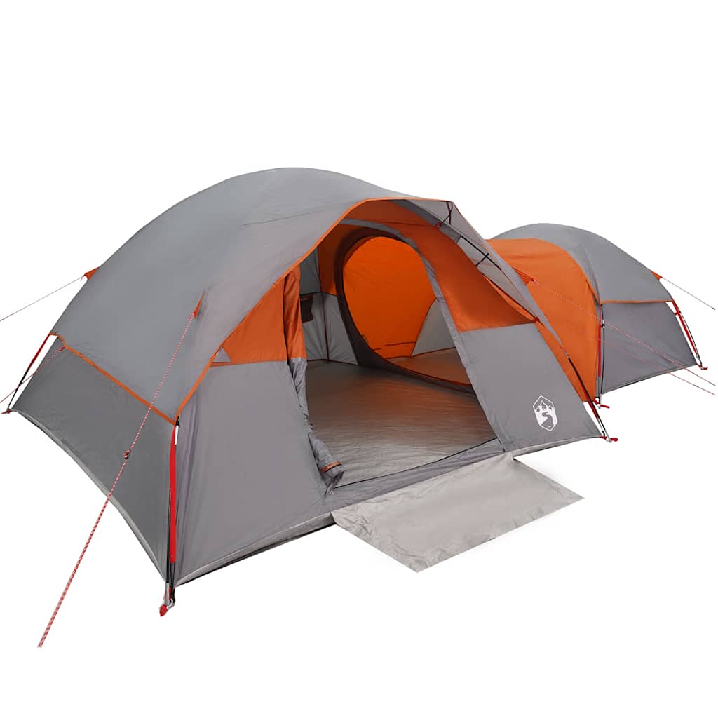 vidaXL Campingzelt 5 Personen Grau und Orange Wasserdicht - Image 4