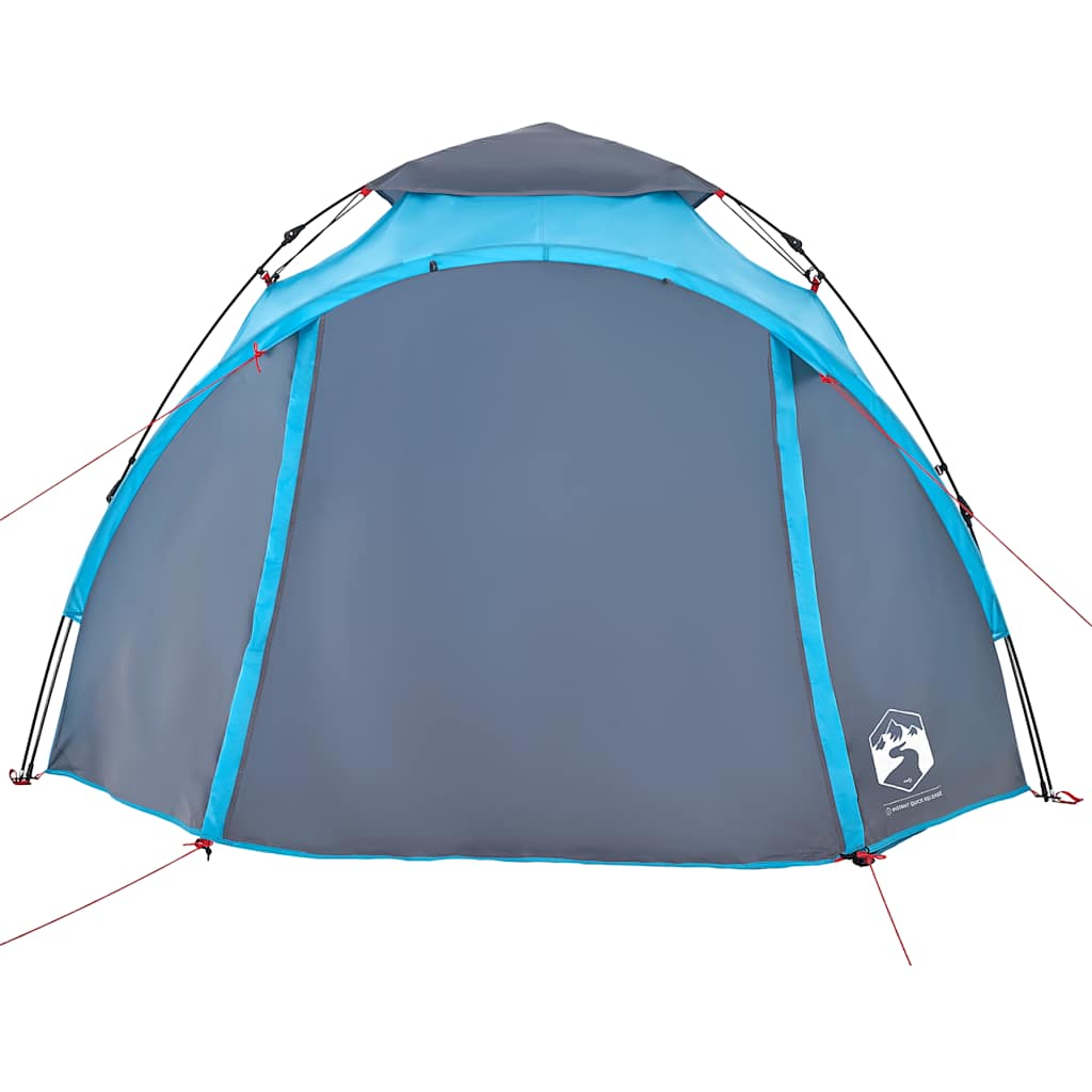 vidaXL Kuppel-Campingzelt 3 Personen Blau Quick Release - Image 6