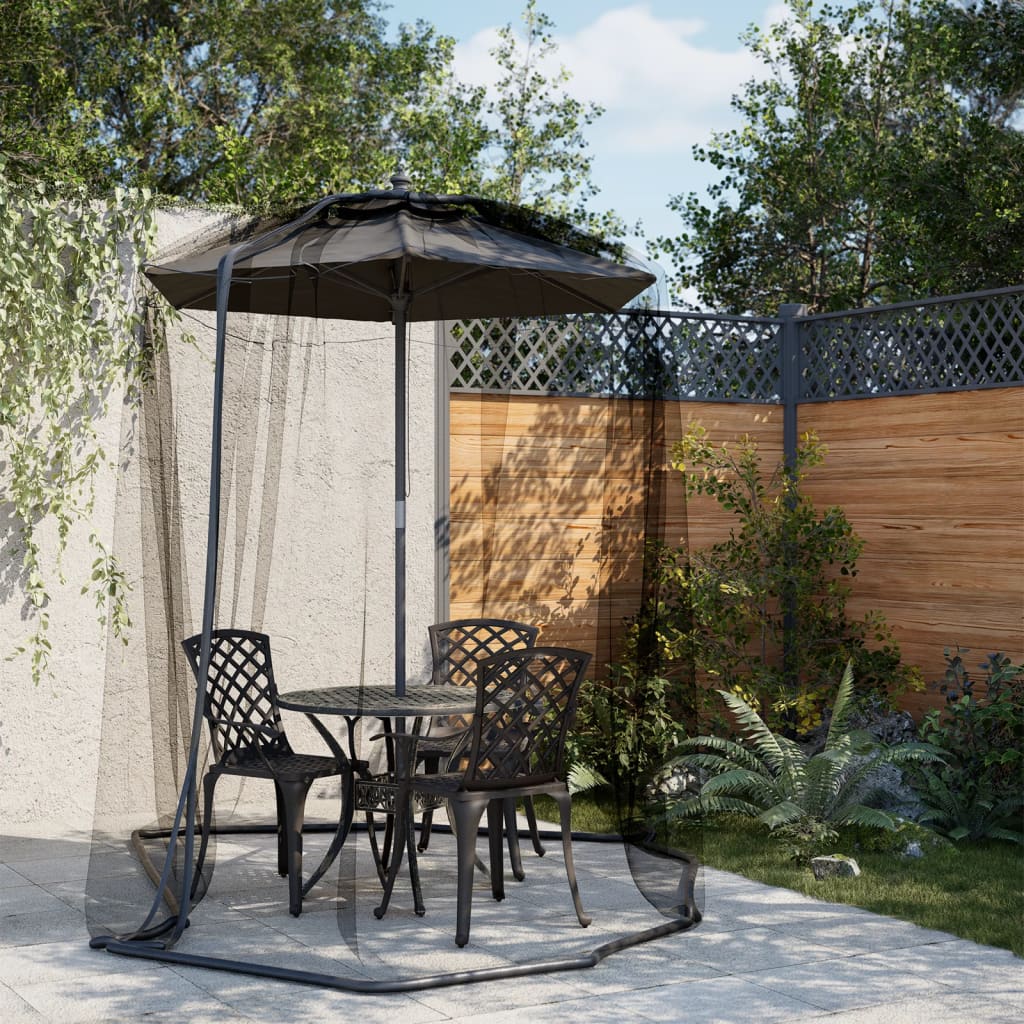 vidaXL Moskitonetz für Sonnenschirm 220 Mesh Schwarz F300x230 cm