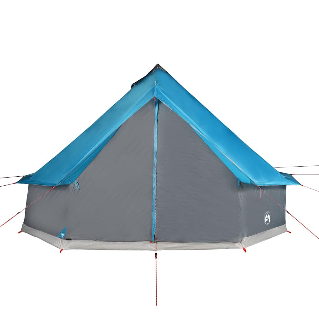vidaXL Tipi-Familienzelt 10 Personen Blau Wasserdicht - Image 6