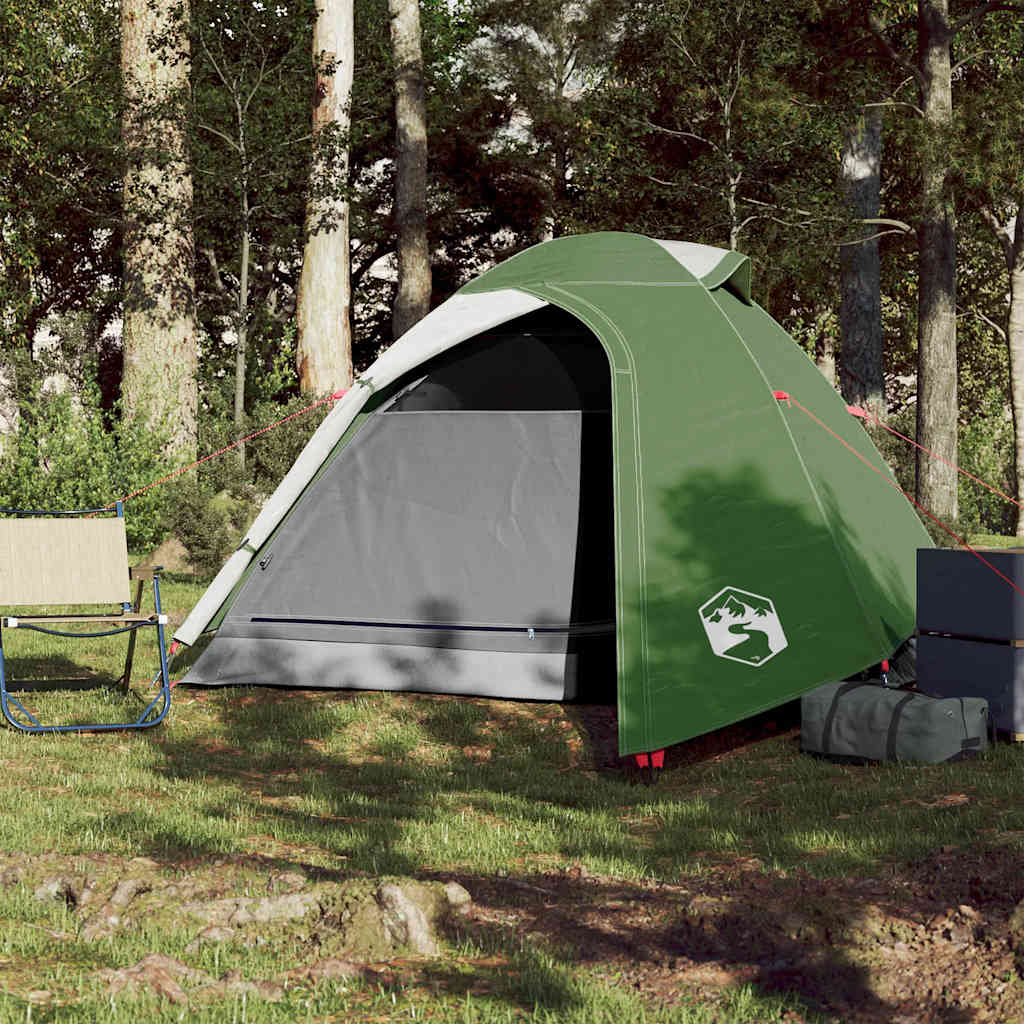 vidaXL Kuppel-Campingzelt 3 Personen Grün Wasserdicht - Image 3
