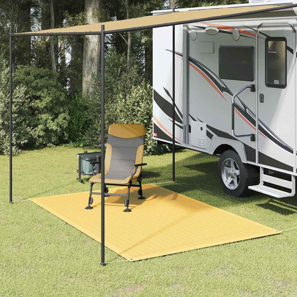 vidaXL Zeltteppich Beige 250x200 cm HDPE