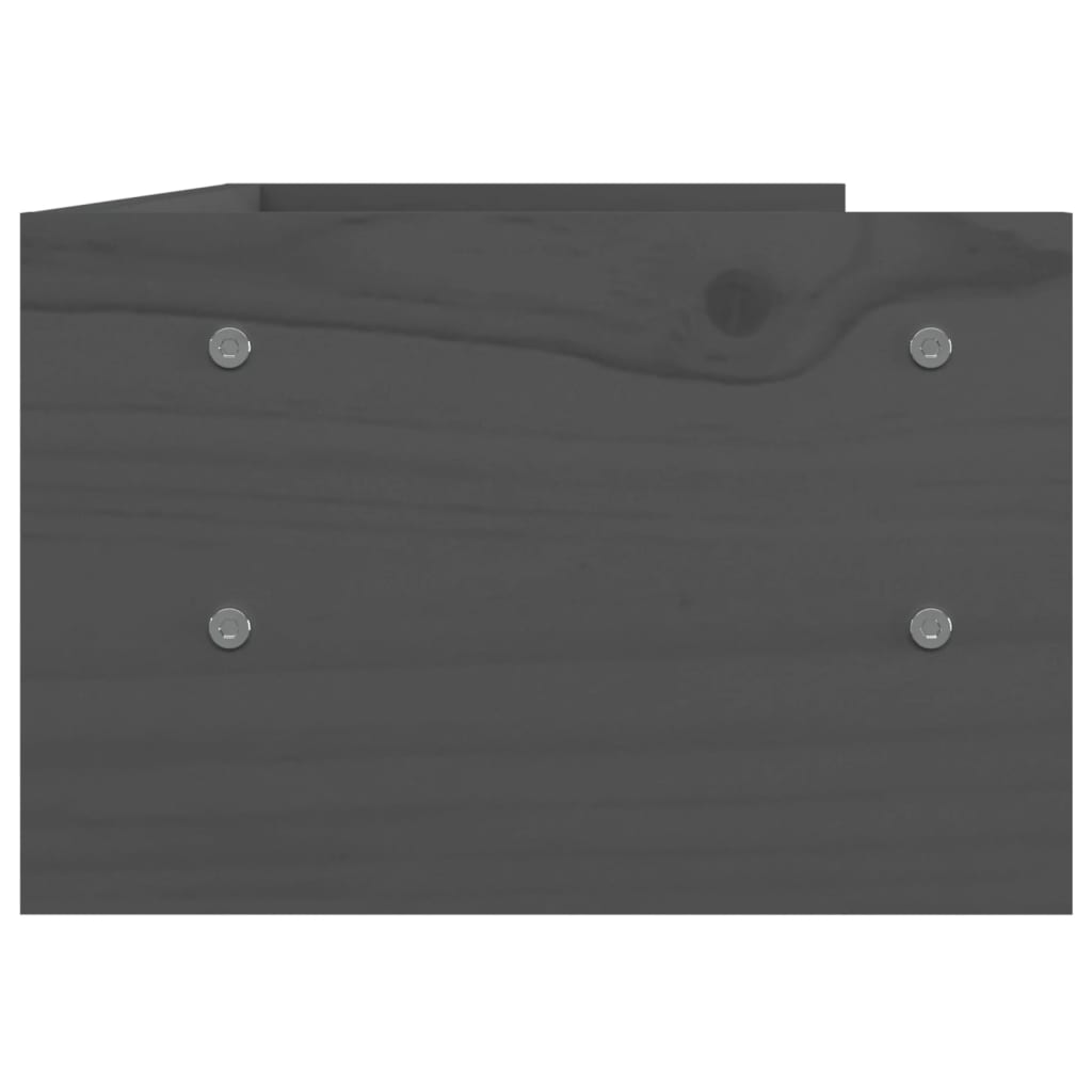vidaXL Monitorständer Grau 50x24x16 cm Massivholz Kiefer - Image 6