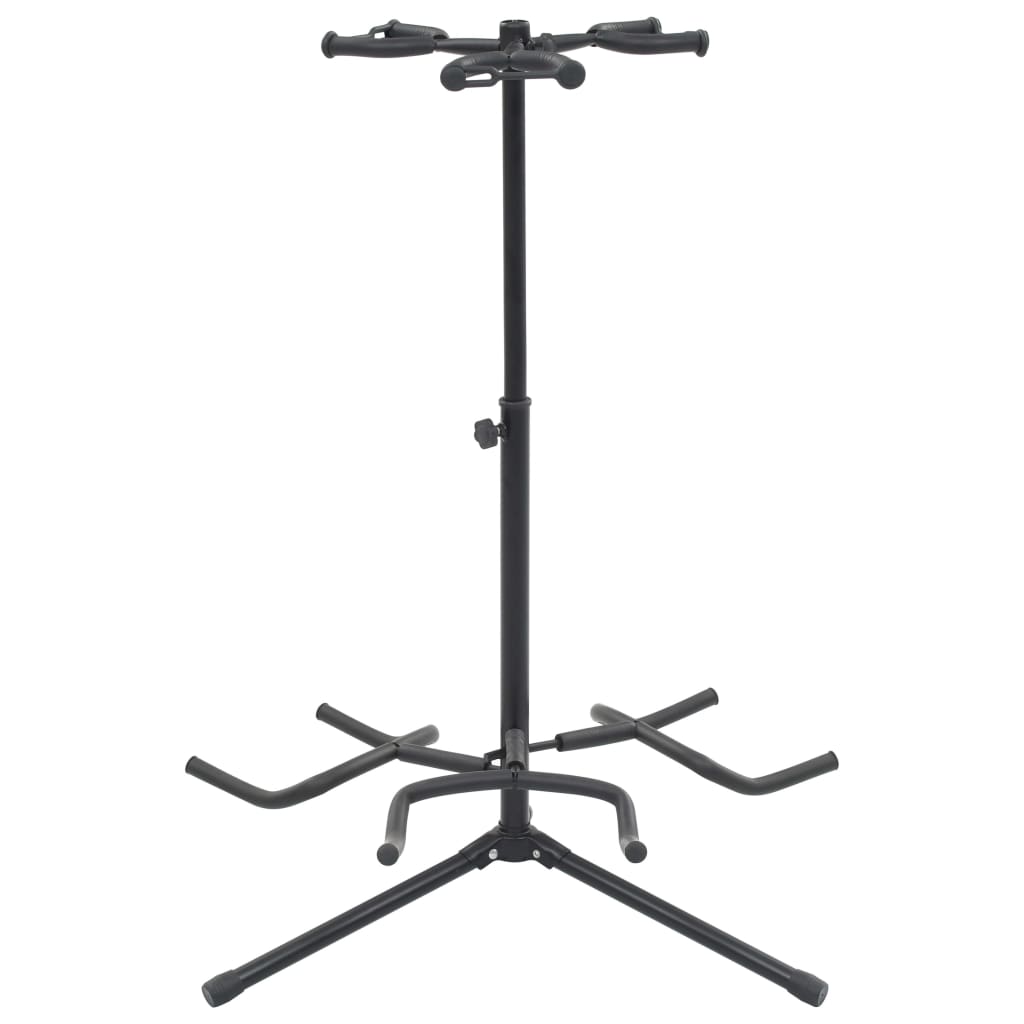 vidaXL Gitarrenständer Schwarz Stahl