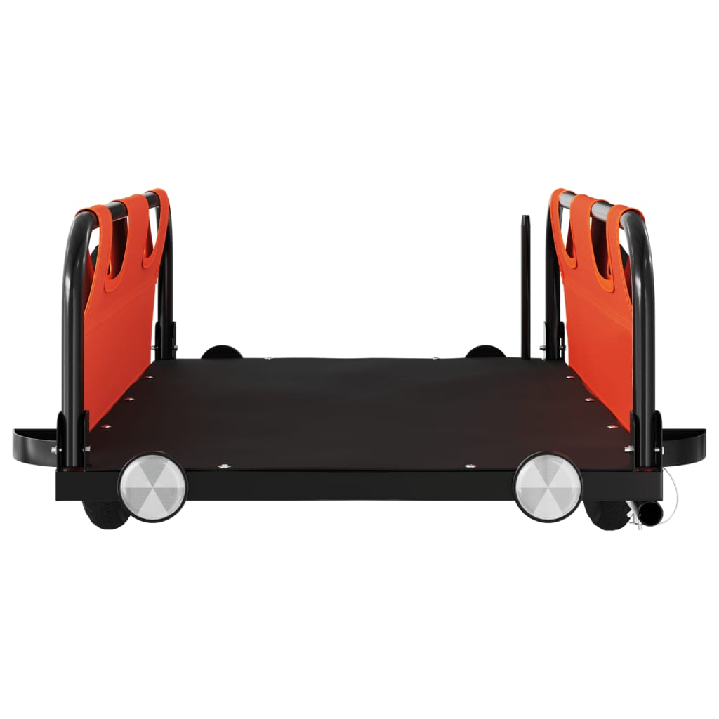 vidaXL Fahrradanhänger Orange Oxford-Gewebe und Eisen - Image 5