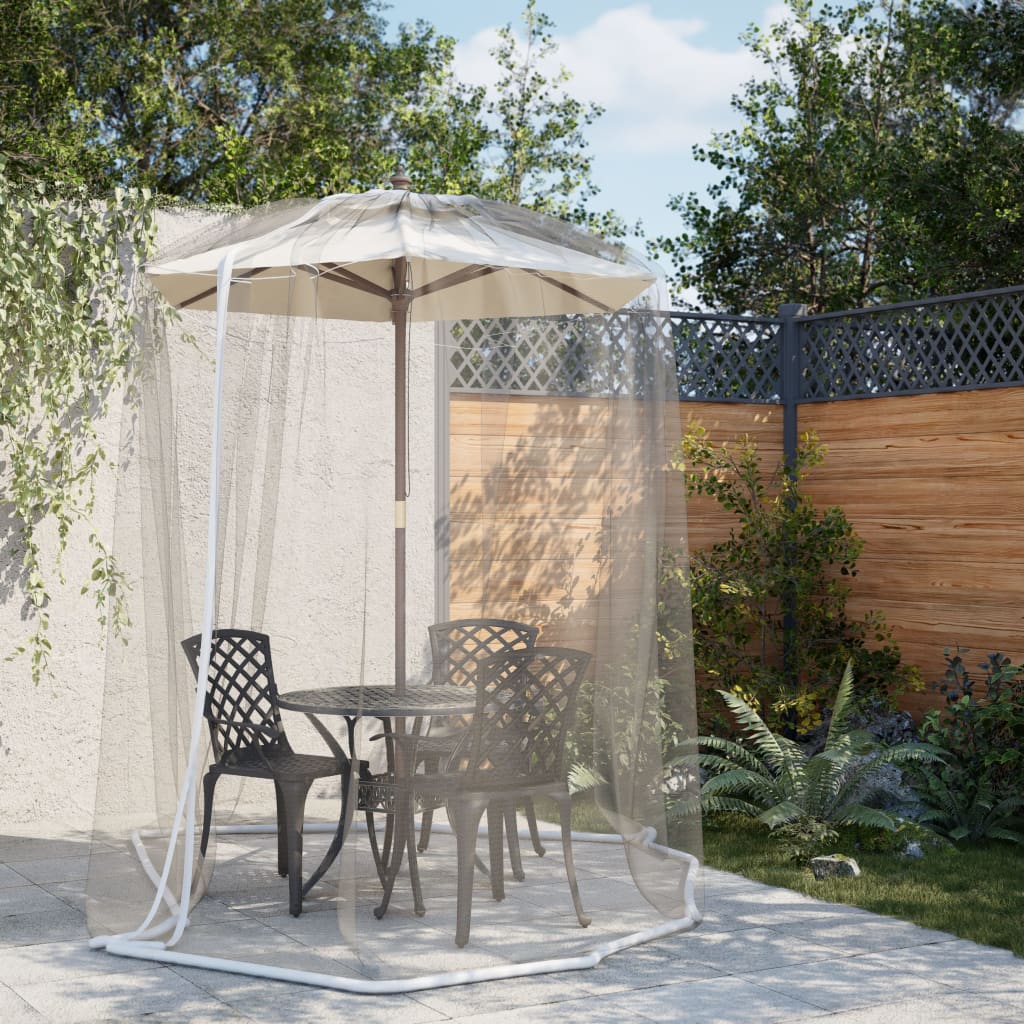vidaXL Moskitonetz für Sonnenschirm 220 Mesh Weiß F300x230 cm