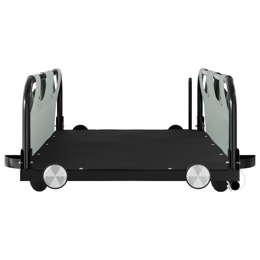 vidaXL Fahrradanhänger Grau Oxford-Gewebe und Eisen - Image 5