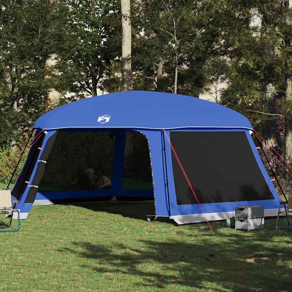 vidaXL Poolzelt mit abnehmbarem Überzelt Netzwänden Azurblau 670x590cm