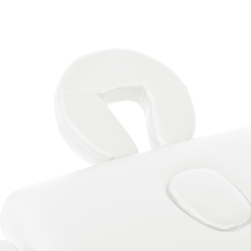 vidaXL Massageliege 2-Zonen Klappbar 10 cm Sitz Weiß - Image 3