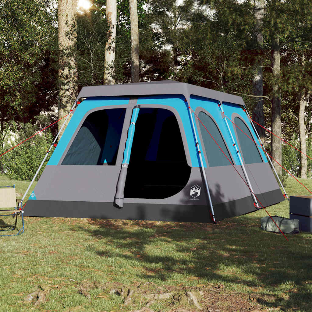 vidaXL Kuppel-Familienzelt 10 Personen Blau Quick Release - Image 3