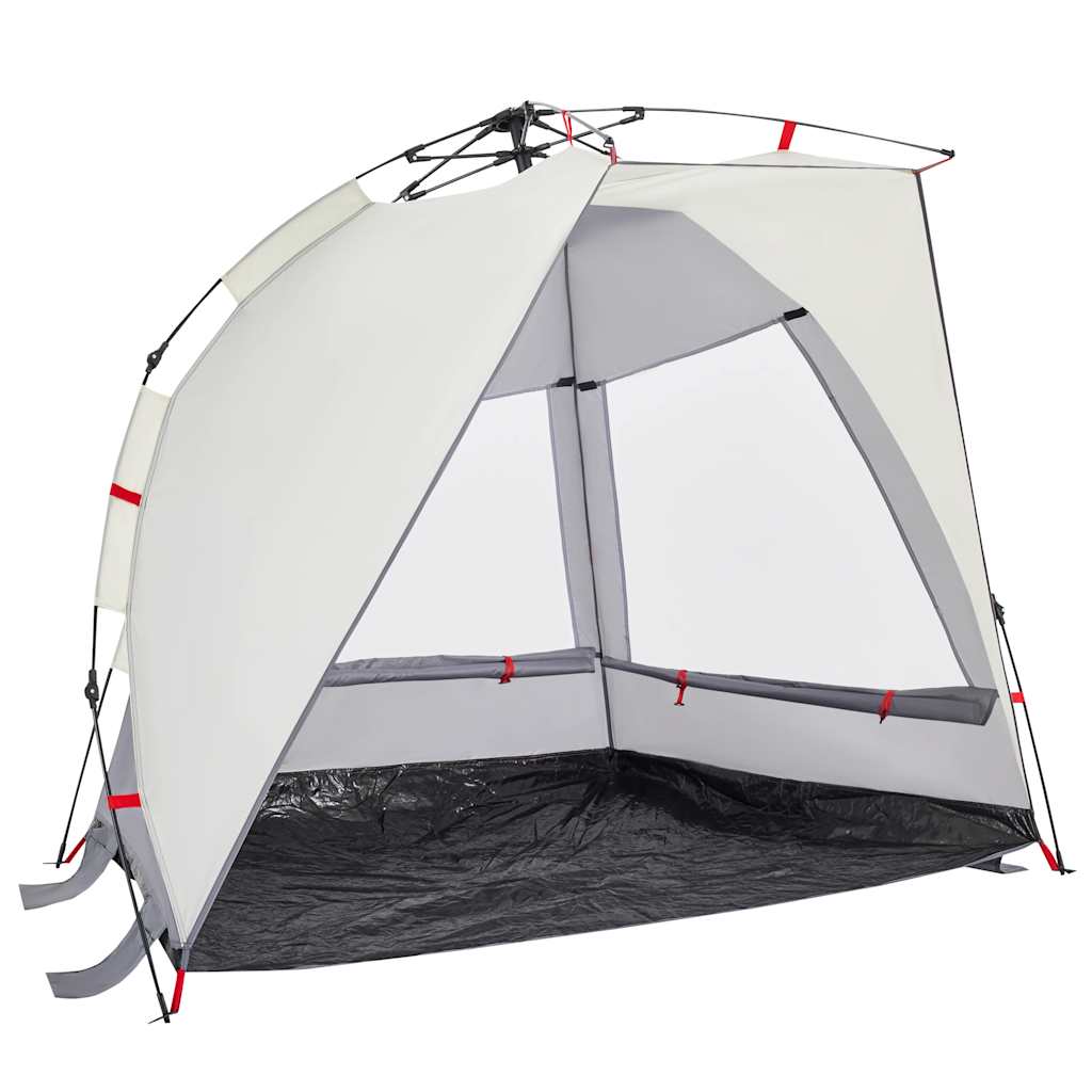 vidaXL Strandzelt 2 Personen Grau Quick Release Wasserdicht - Image 4