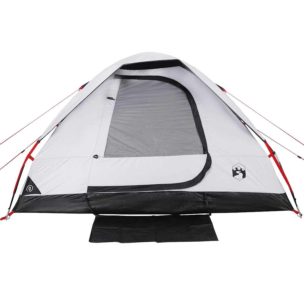 vidaXL Kuppel-Campingzelt 4 Personen Weiß Dunkel Wasserdicht - Image 6