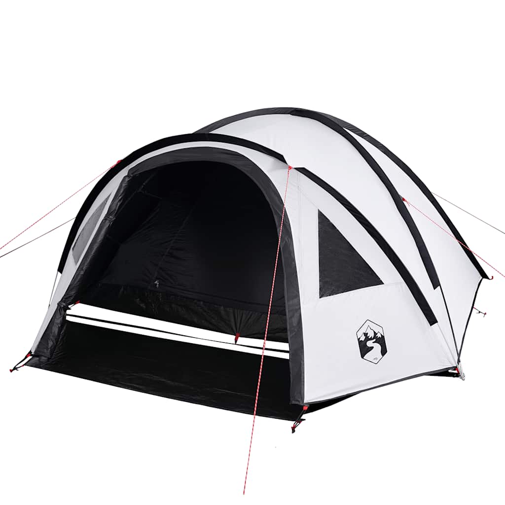 vidaXL Kuppel-Campingzelt 4 Personen Weiß Dunkel Wasserdicht - Image 4
