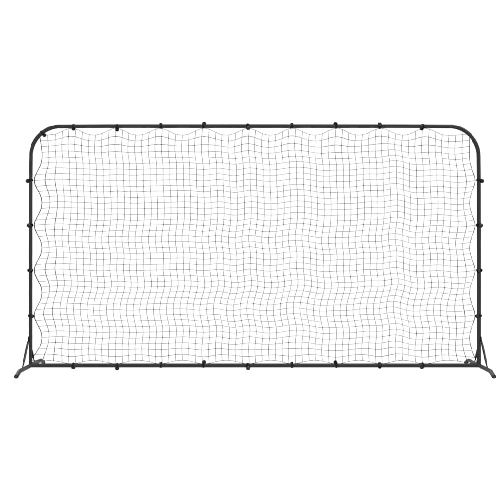 vidaXL Fußball-Rebounder Schwarz 366x90x183 cm HDPE - Image 3