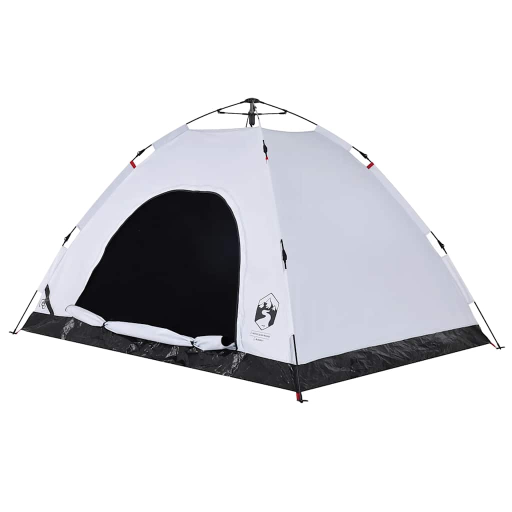 vidaXL Campingzelt 4 Personen Weiß Verdunkelungsstoff Quick Release - Image 4