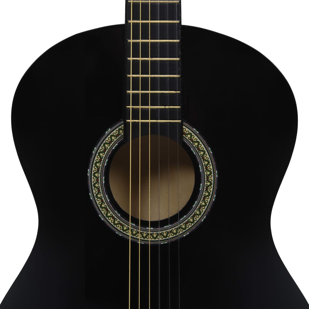 vidaXL Klassikgitarre für Anfänger mit Tasche Schwarz 4/4 39" - Image 6