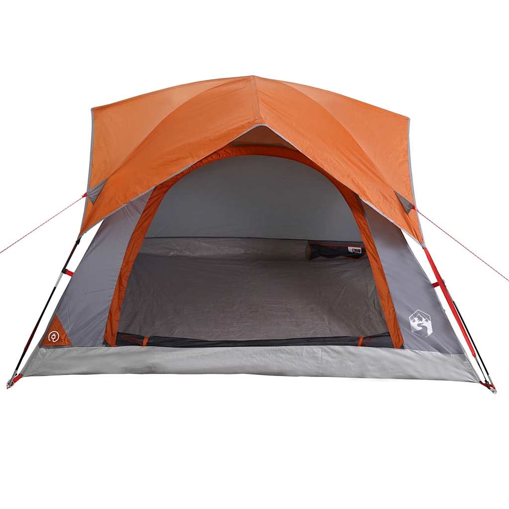 vidaXL Campingzelt 4 Personen Grau und Orange Wasserdicht - Image 6