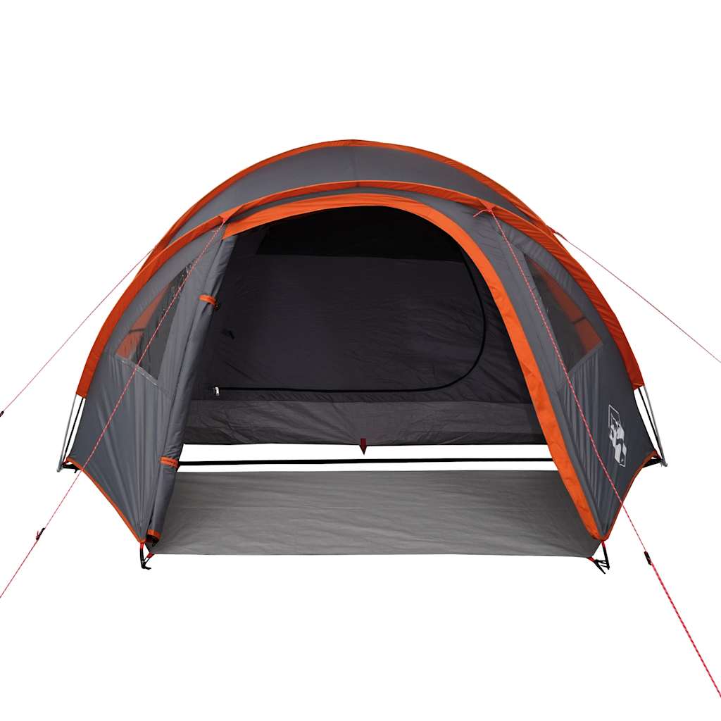 vidaXL Kuppel-Campingzelt 4 Personen Orange Wasserdicht - Image 5