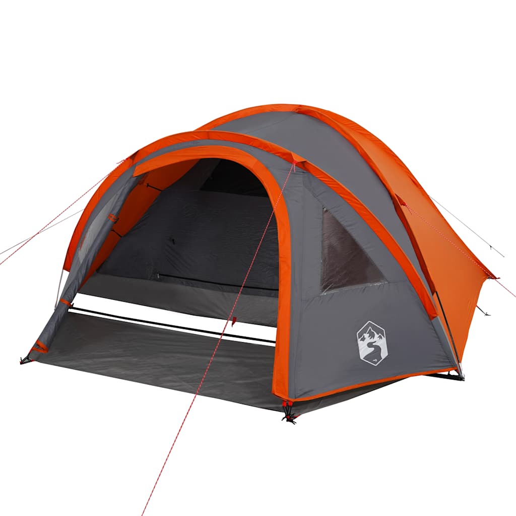 vidaXL Kuppel-Campingzelt 4 Personen Orange Wasserdicht - Image 4