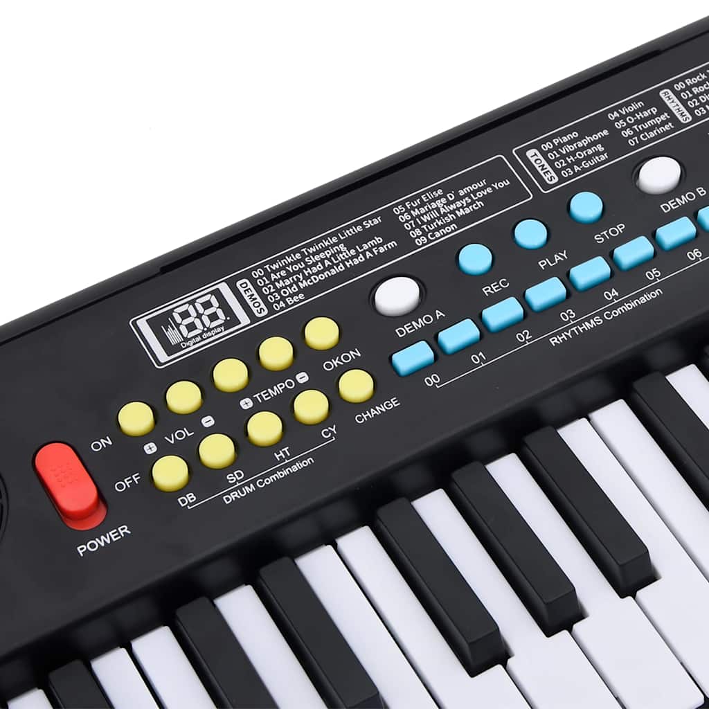 vidaXL 37 Tasten Klavier Elektrisches Keyboard mit Mikrofon für Kinder - Image 6