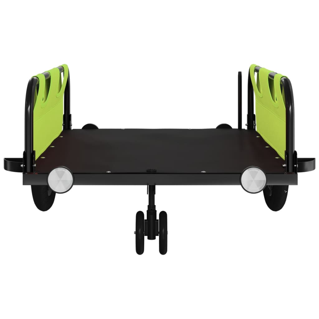 vidaXL Fahrradanhänger Grün Oxford-Gewebe und Eisen - Image 5