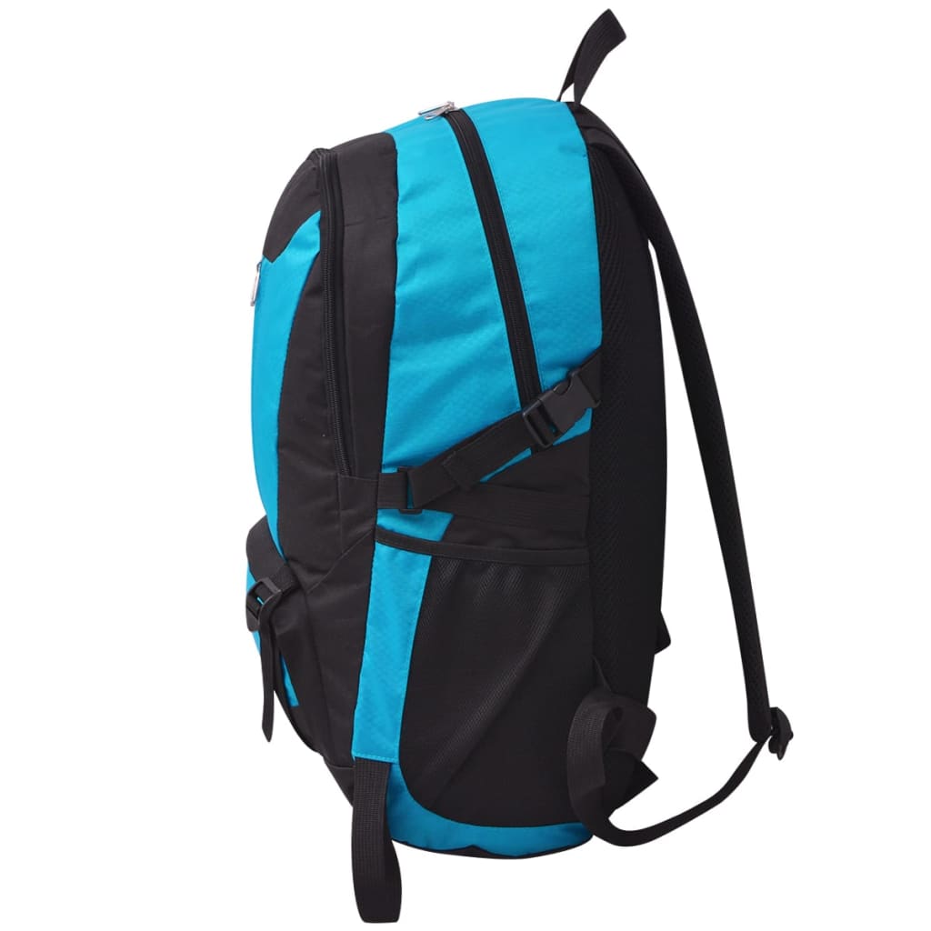 vidaXL Wanderrucksack 40 L Schwarz und Blau - Image 3