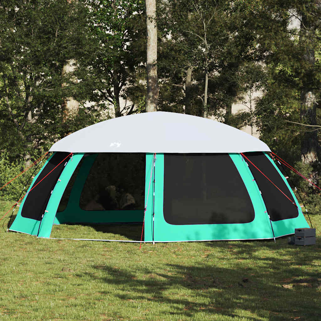vidaXL Poolzelt mit abnehmbarem Überzelt Netzwänden Meergrün 690x690cm