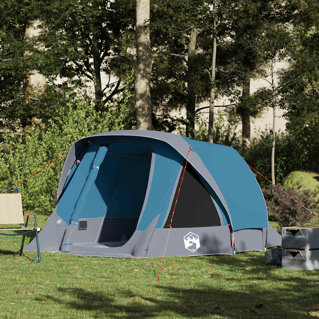 vidaXL Campingzelt 4 Personen Blau Wasserdicht