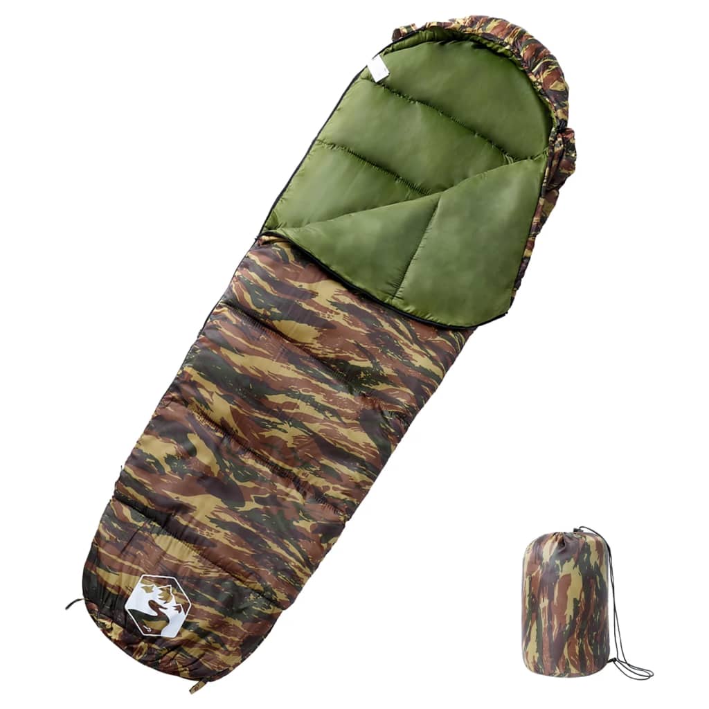 vidaXL Mumienschlafsack für Erwachsene Camping 3 Jahreszeiten