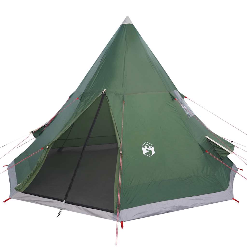 vidaXL Tipi-Campingzelt 4 Personen Grün Wasserdicht - Image 4