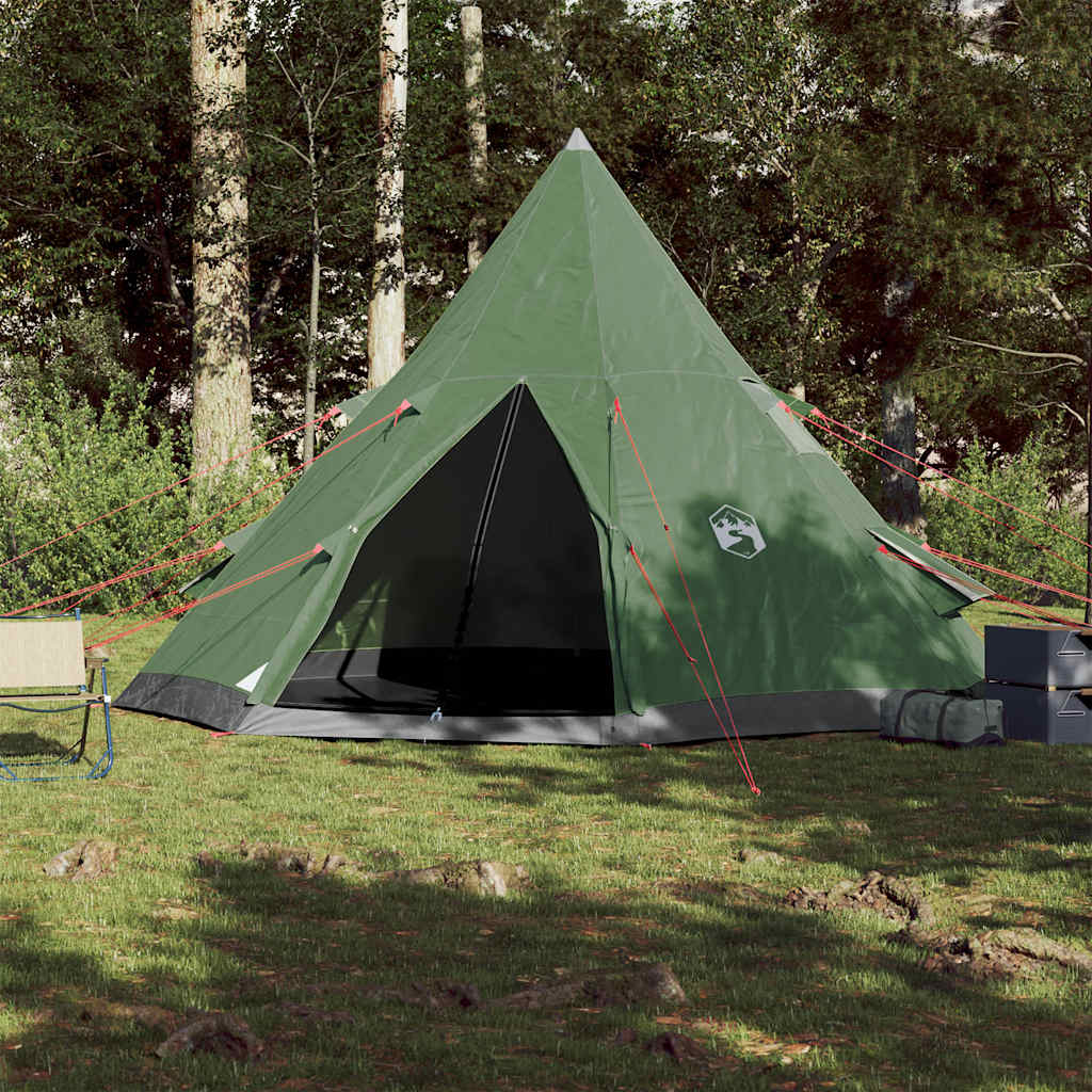 vidaXL Tipi-Campingzelt 4 Personen Grün Wasserdicht - Image 3