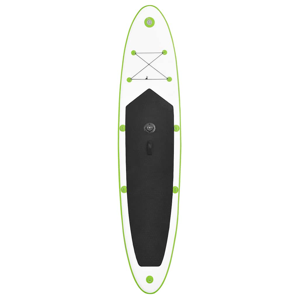 vidaXL Aufblasbares SUP-Board mit Segel Set Grün und Weiß - Image 6