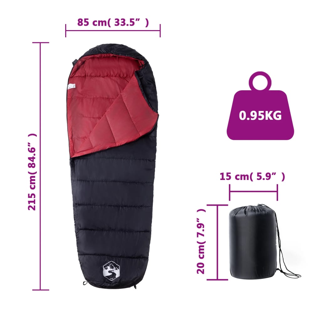 vidaXL Mumienschlafsack für Erwachsene Camping 3 Jahreszeiten - Image 5