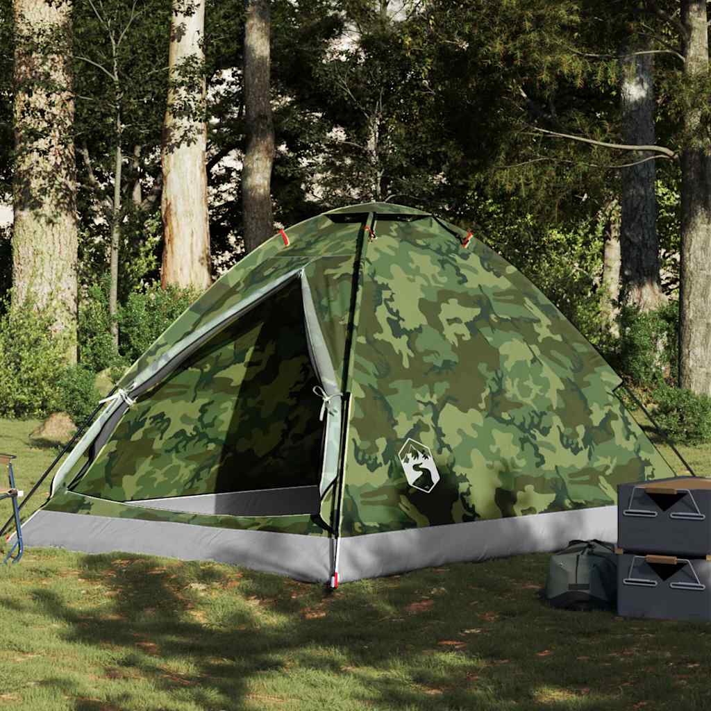 vidaXL Kuppelzelt 4 Personen Camouflage Wasserdicht