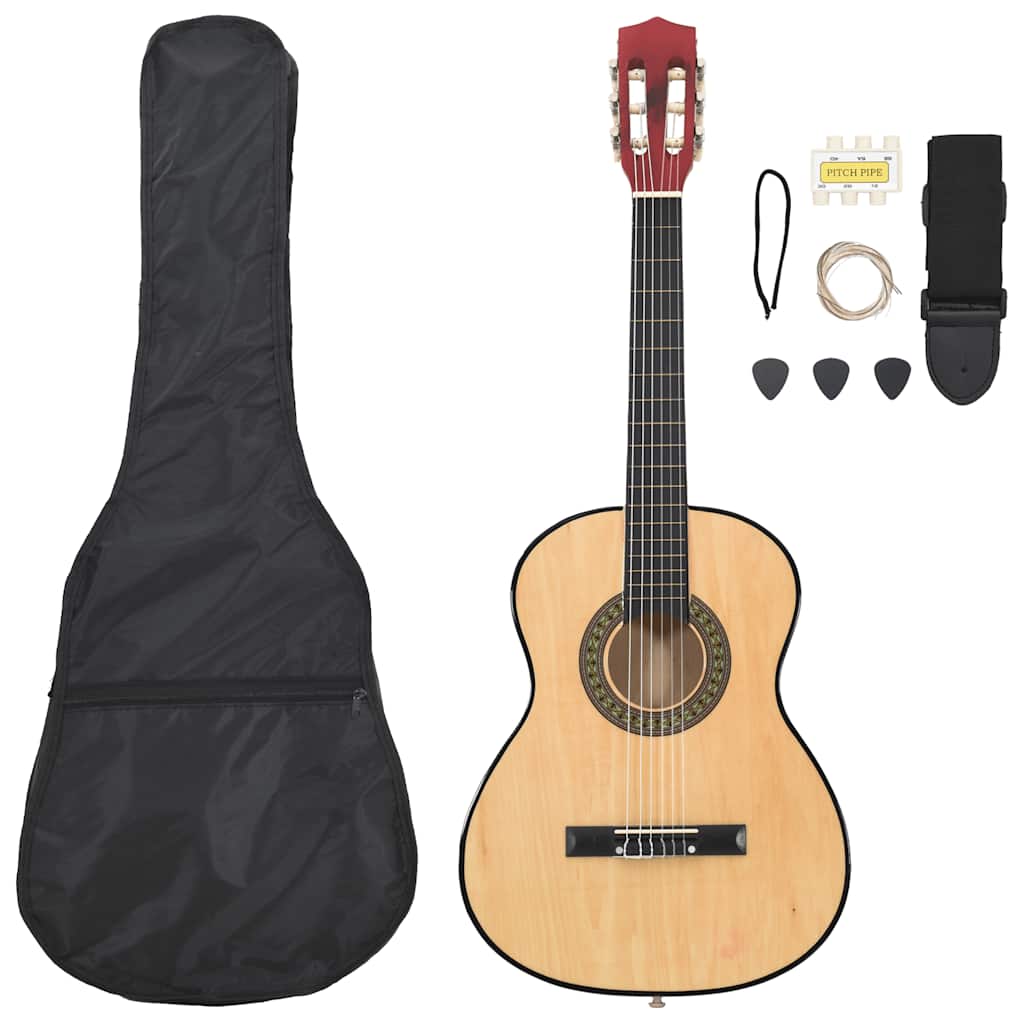 vidaXL 8-tlg. Klassikgitarren-Set für Anfänger 3/4 36"