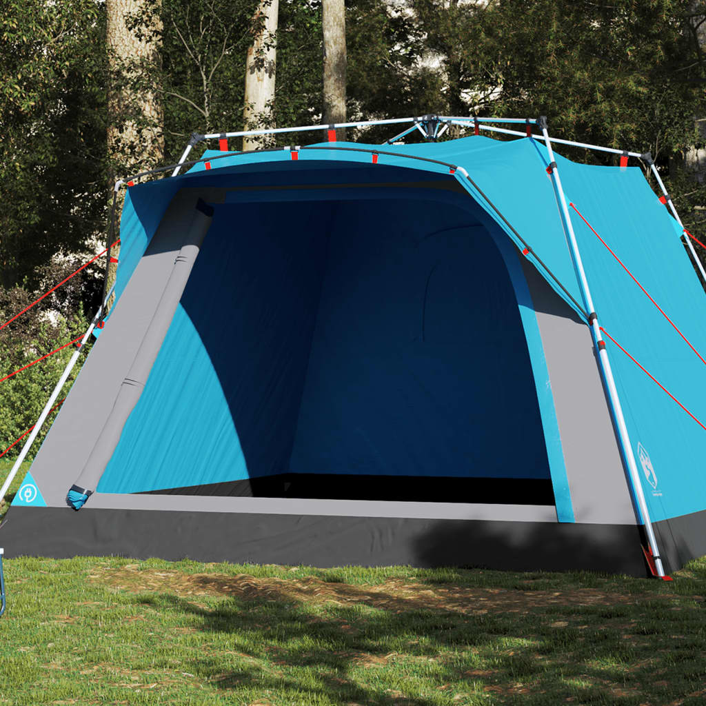 vidaXL Campingzelt 4 Personen Blau Quick Release