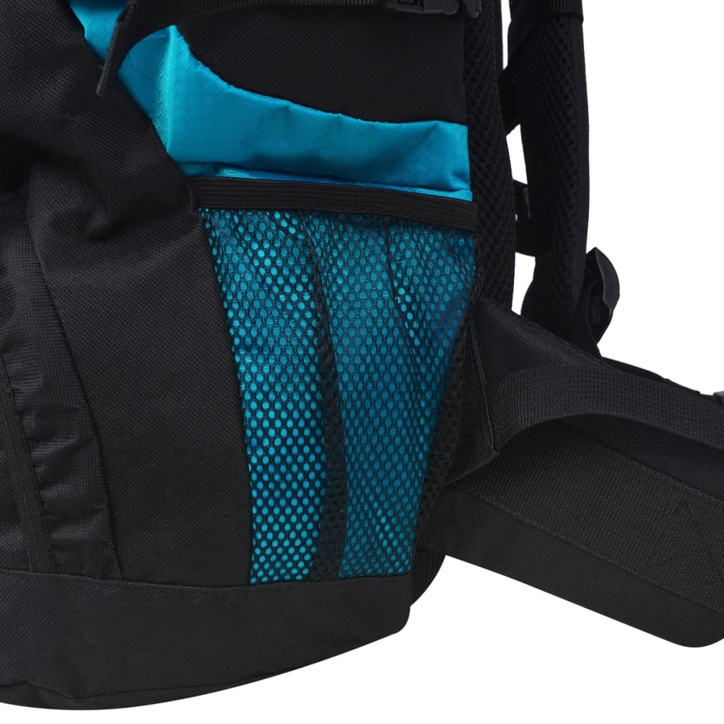 vidaXL Wanderrucksack XXL 75 L Schwarz und Blau - Image 6