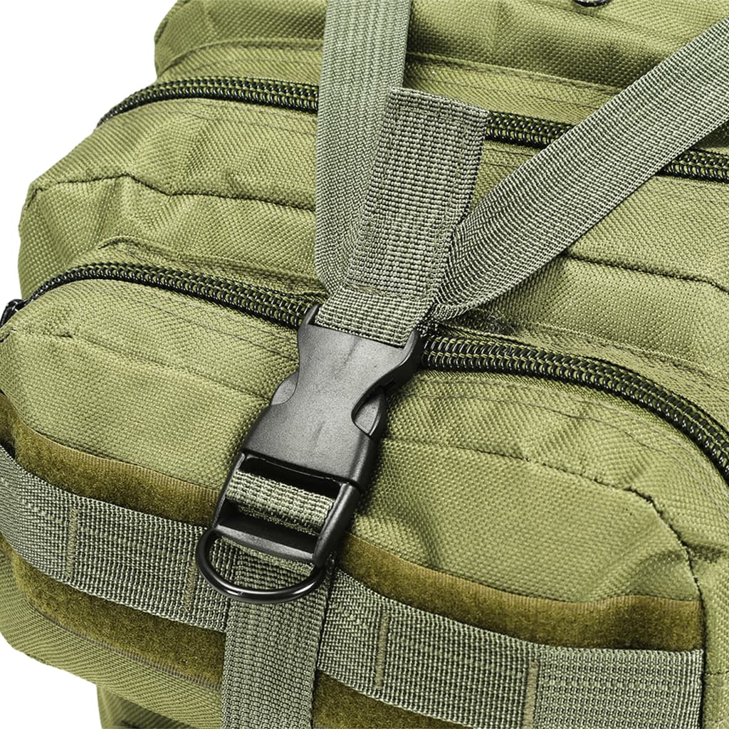 vidaXL Rucksack im Army-Style 50 L Olivgrün - Image 4