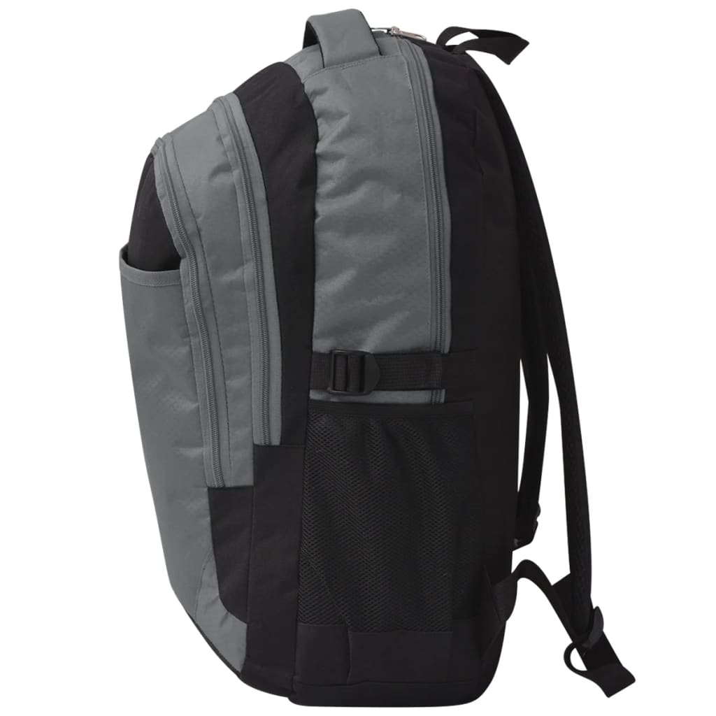 vidaXL Schulrucksack 40 L Schwarz und Grau - Image 3
