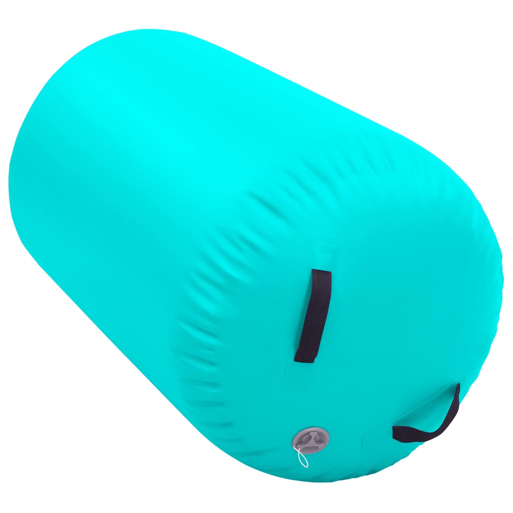 vidaXL Aufblasbare Gymnastik-Rolle mit Pumpe 100x60 cm PVC Grün - Image 4