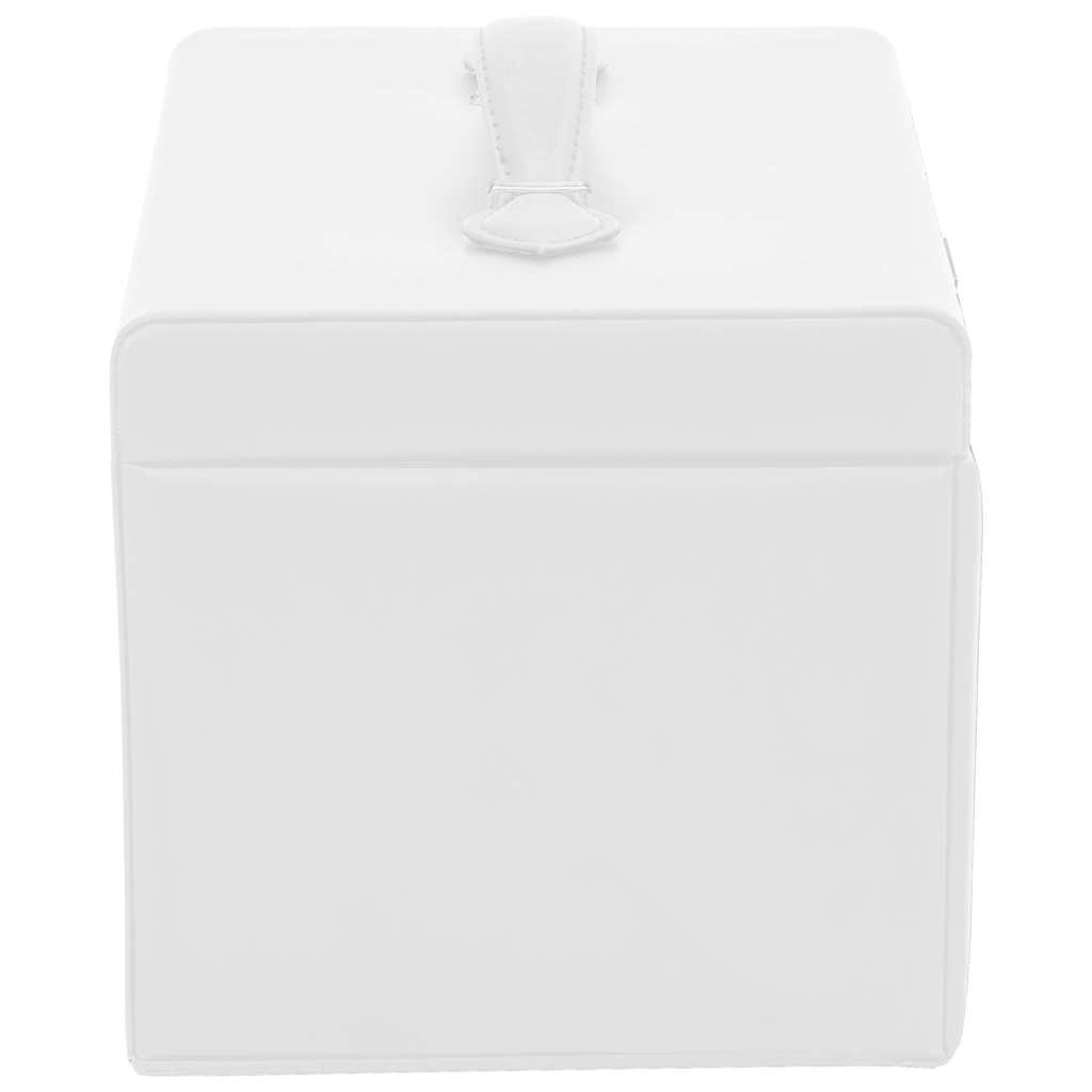vidaXL Schmuckkästchen 3-Schichten mit Spiegel Abschließbar Weiß - Image 6