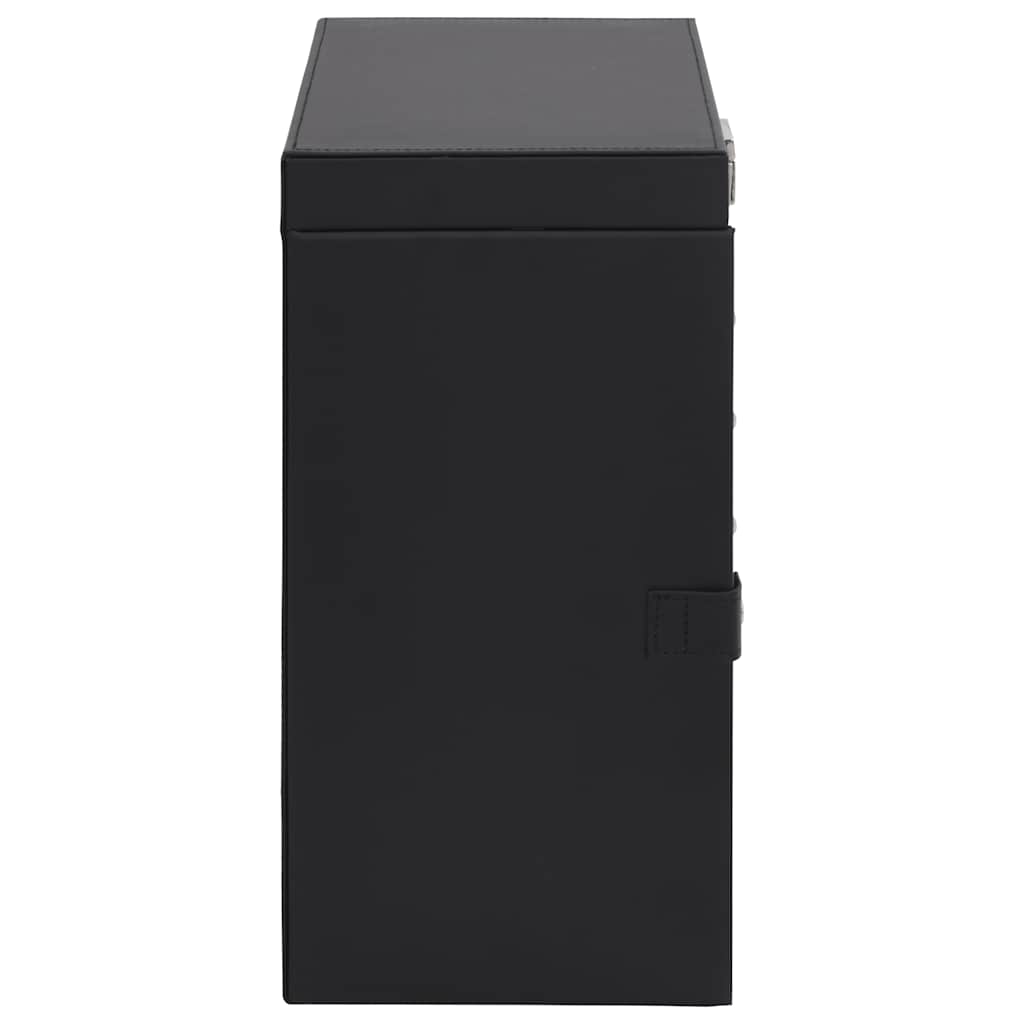 vidaXL Schmuckkästchen 6-Schichten mit Spiegel Abschließbar Schwarz - Image 6