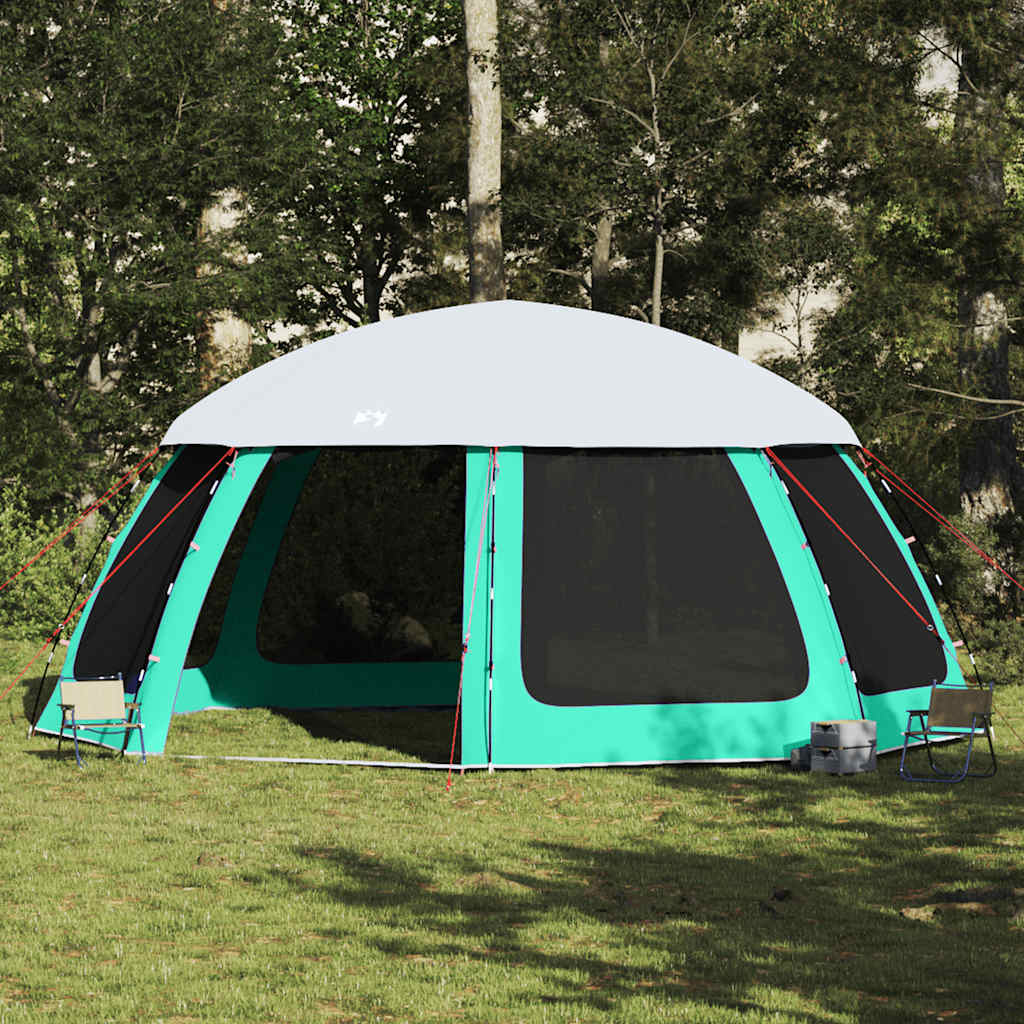 vidaXL Poolzelt mit abnehmbarem Überzelt Netzwänden Meergrün 612x612cm