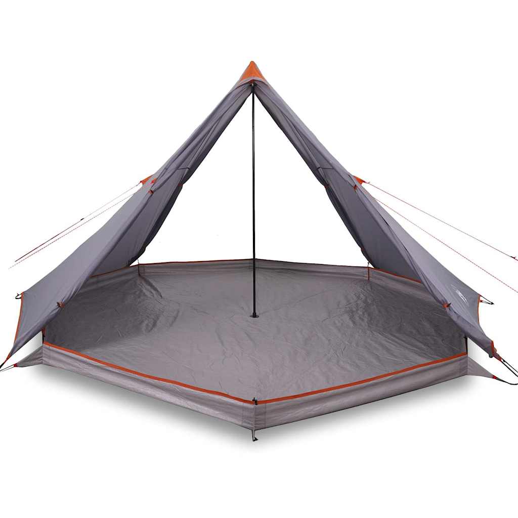 vidaXL Tipi-Familienzelt 8 Personen Grau und Orange Wasserdicht - Image 4