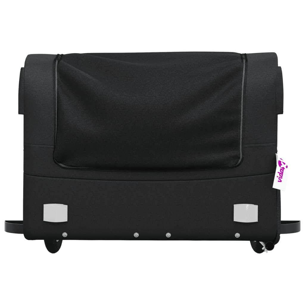 vidaXL Fahrradanhänger Schwarz 45 kg Eisen - Image 6