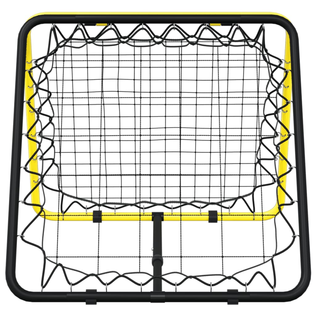 vidaXL Fußball-Rebounder Doppelseitig Verstellbar Gelb Schwarz Stahl - Image 4